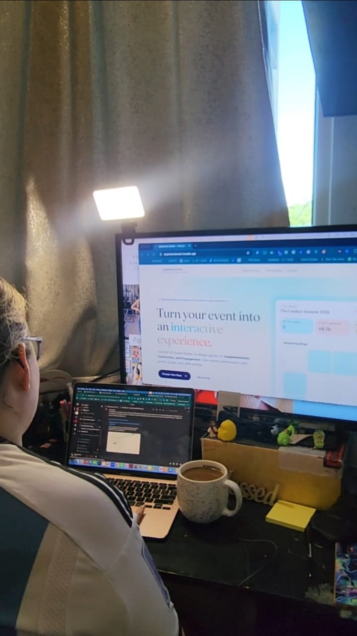 Anna designing an event experience at her studio